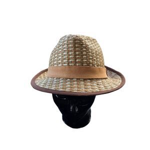 Peter Grimm Paper Straw Fedora Hat S/M NWOT Suede